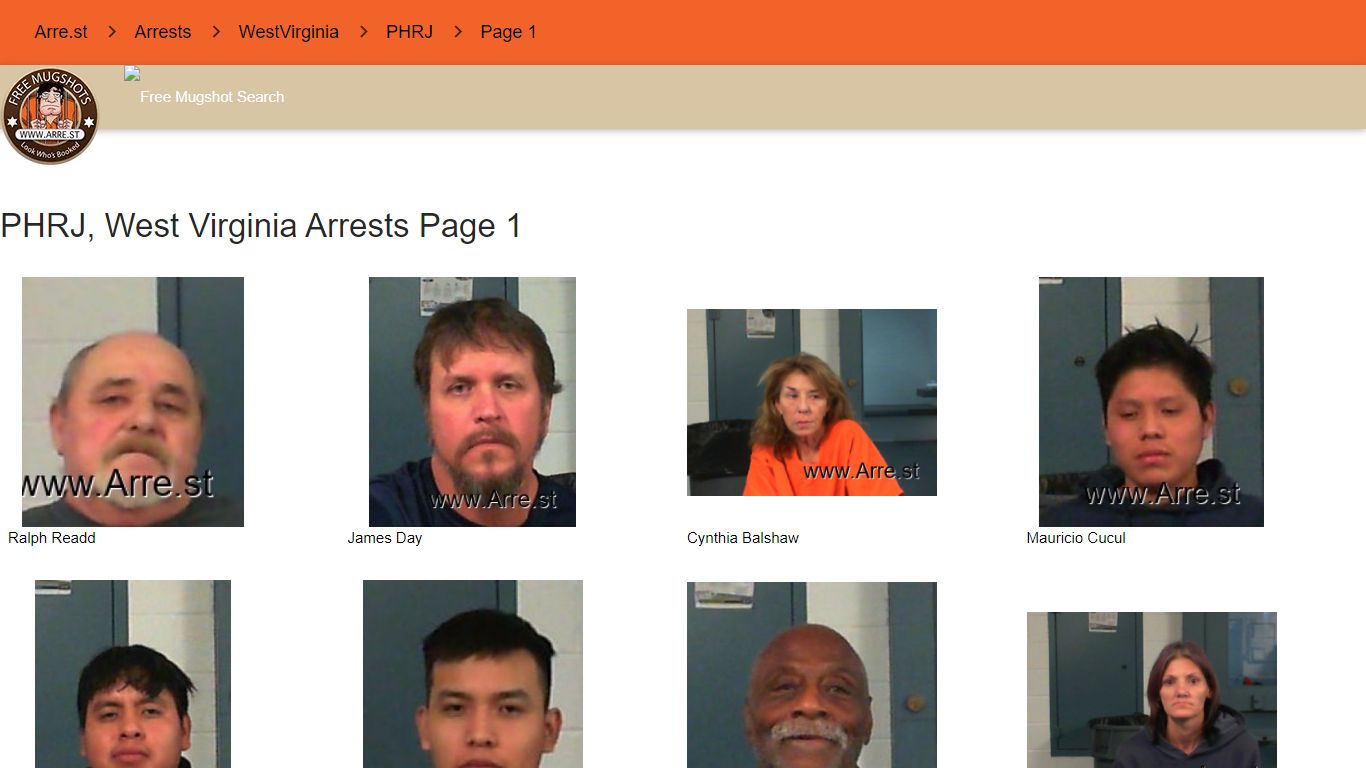 Arre.st - PHRJ, WestVirginia arrest records